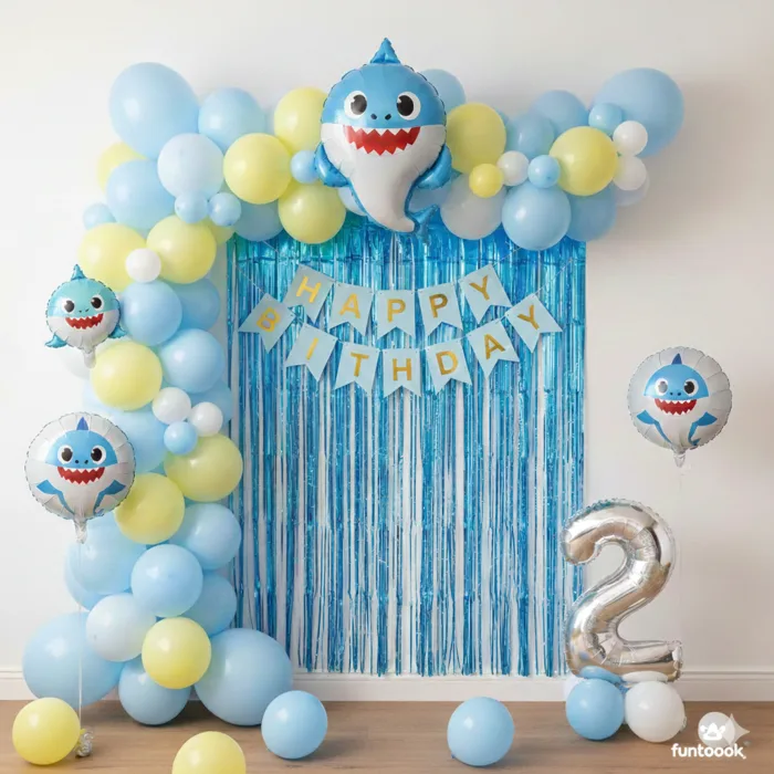 Baby Shark Birthday Balloon Setup