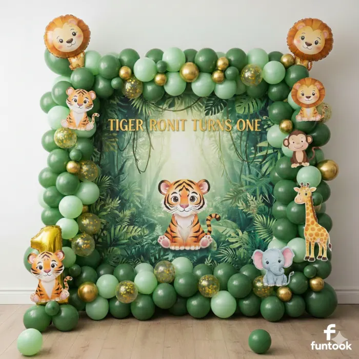 Jungle Theme Backdrop Decoration