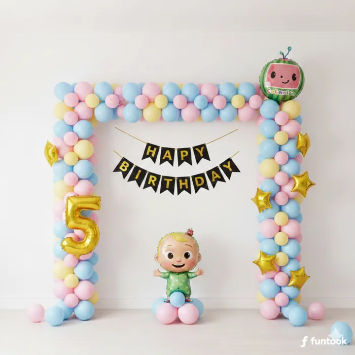 Cocomelon Theme Birthday Decoration