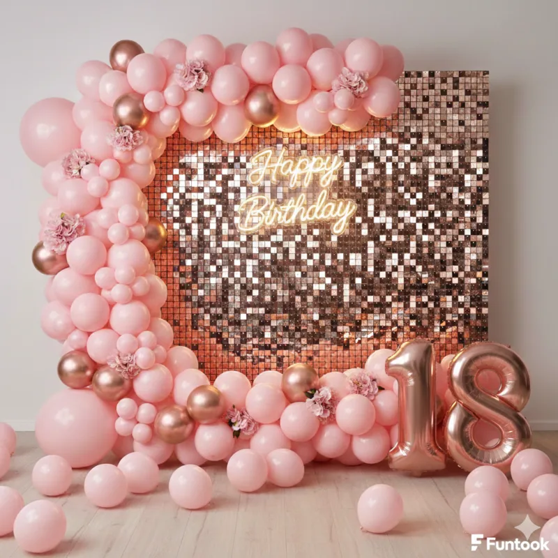 Pink or Pink Pastel Birthday Decoration 2