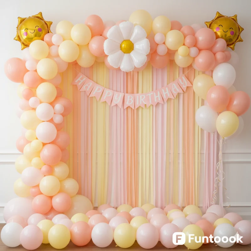 Smile Sunflower Birthday Decoration