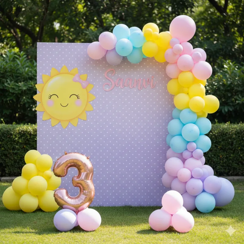 Sunshine Theme Birthday Decoration  2