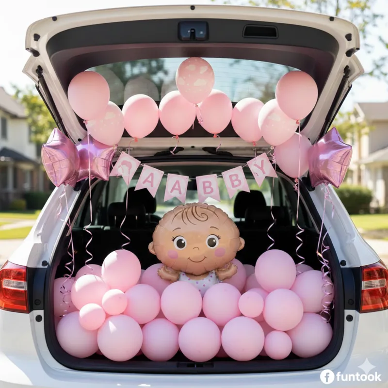 Welcome Baby Girl Car Boot Decor