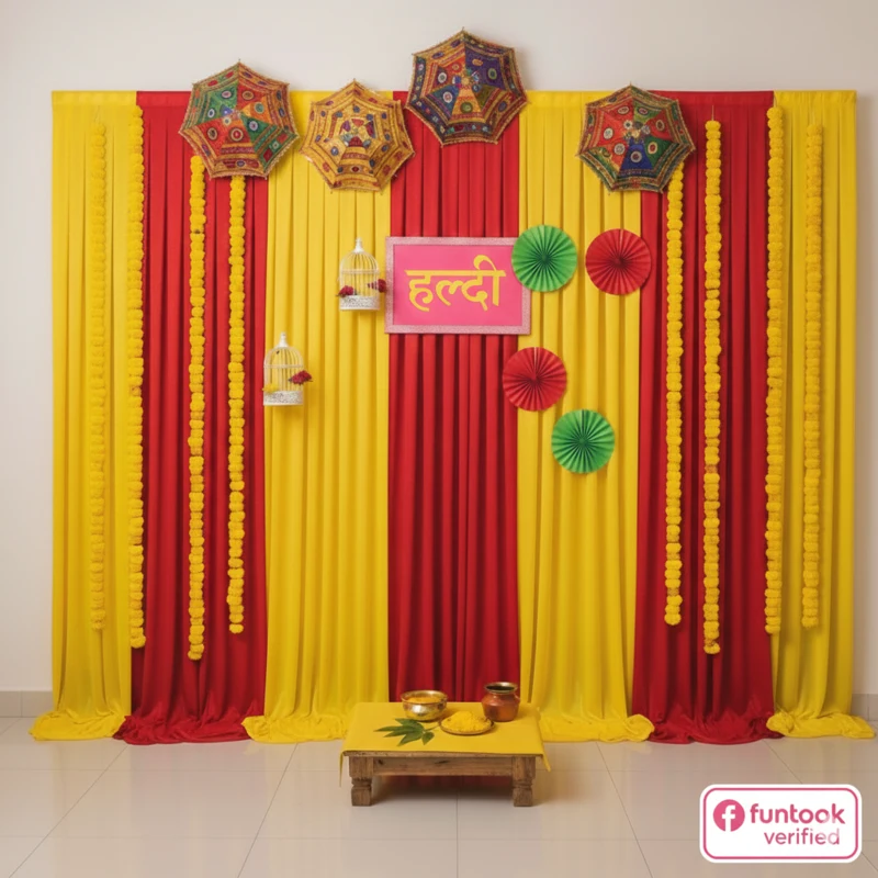  Indoor Home Haldi Decoration
