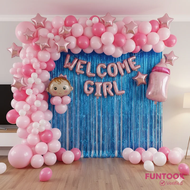 Pastel Pink Baby Welcome Decor