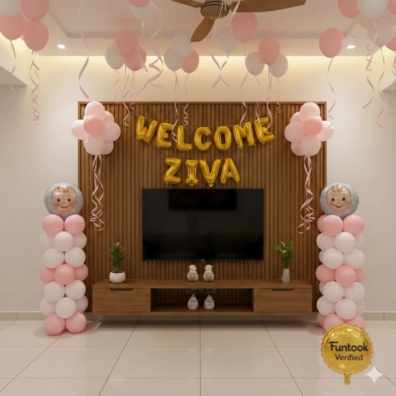 Baby Girl Welcome Decore at Home 