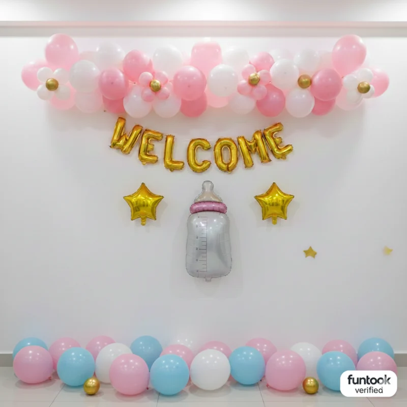Simple Baby Girl Welcome Decoration