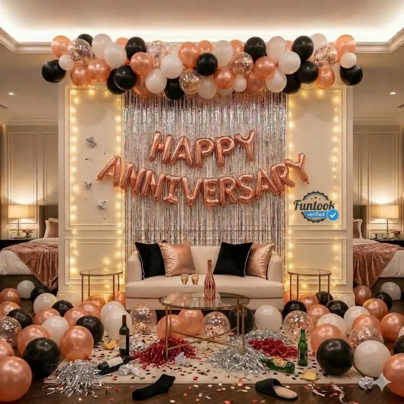 Rosegold Anniversary Decoration