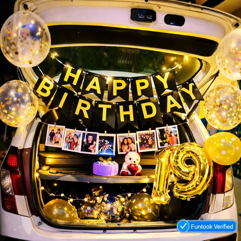 Balloon Decoration in Car 2