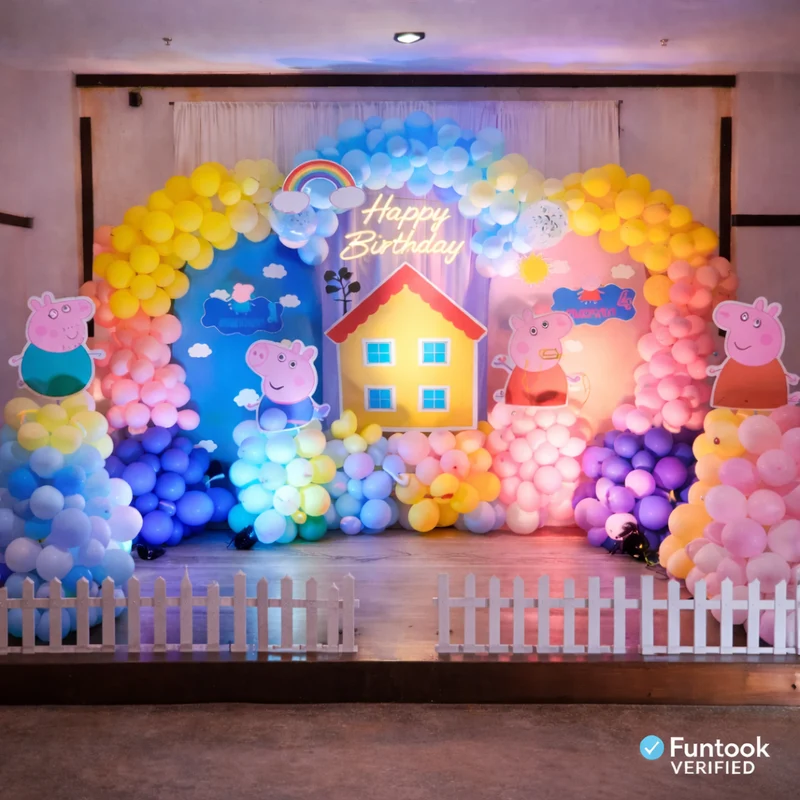 Pepa Pig Theme Birthday Decoration 
