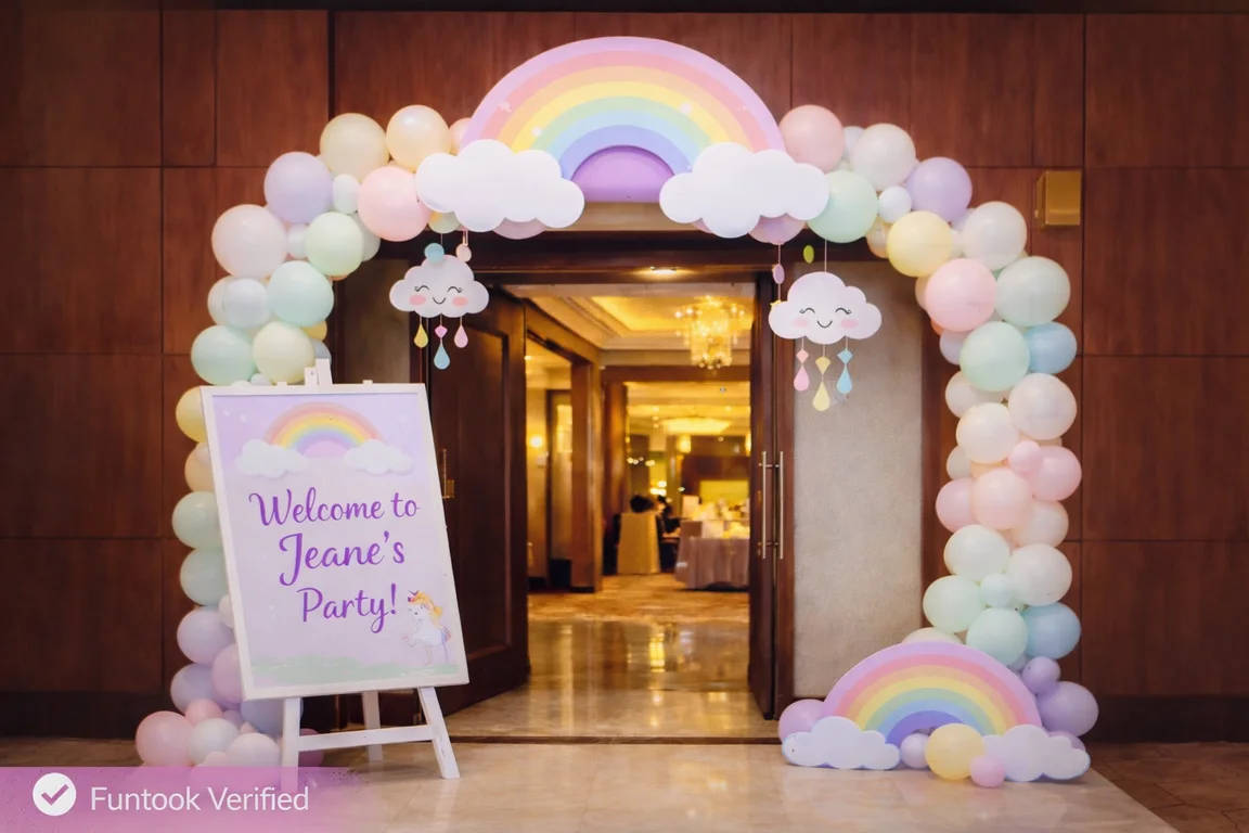 Rainbow Theme Birthday Decoration  2