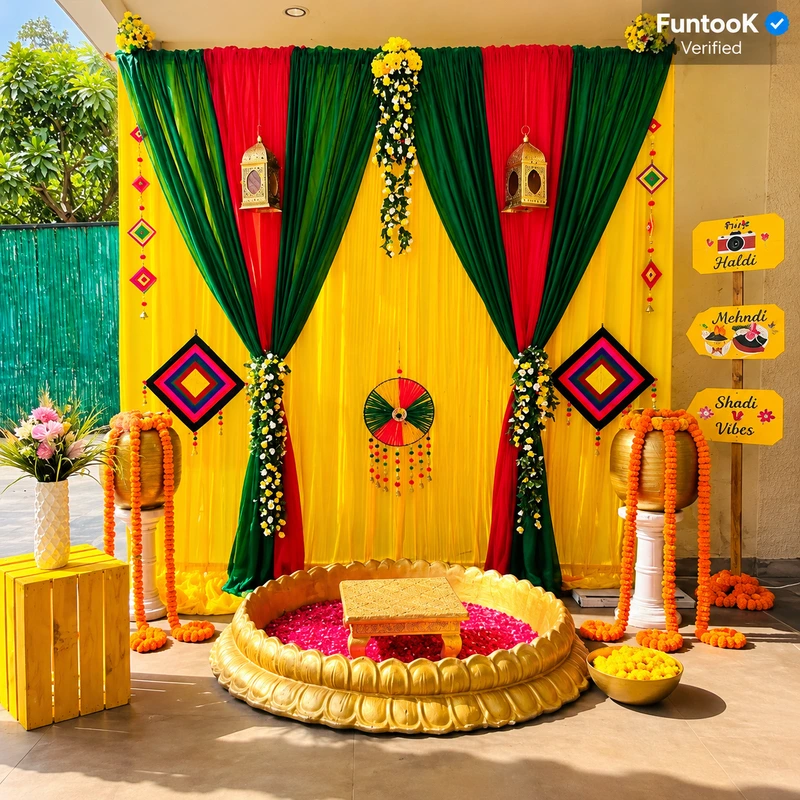 Haldi Ceremony Stage Setup 1